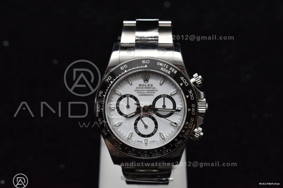 on Edition SS Best VSF 782 126500 1:1 Dial Daytona Steel 904L Bracelet DD Functional White 0317
